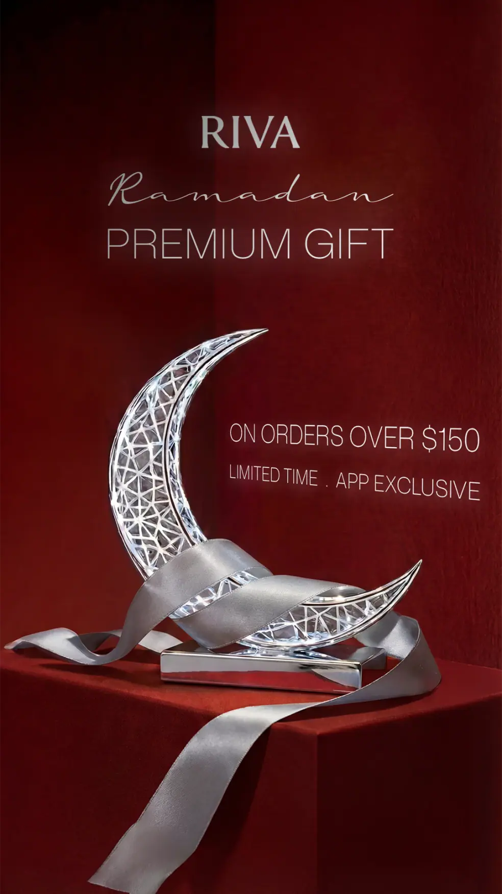 Ramadan premium-gift campaign key visual for RIVA.
